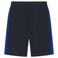 Navy-Royal Blue - Back - Finden & Hales Childrens-Kids Knitted Zip Pocket Sweat Shorts