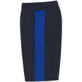 Navy-Royal Blue - Side - Finden & Hales Childrens-Kids Knitted Zip Pocket Sweat Shorts