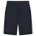 Navy-White - Back - Finden & Hales Childrens-Kids Knitted Zip Pocket Sweat Shorts