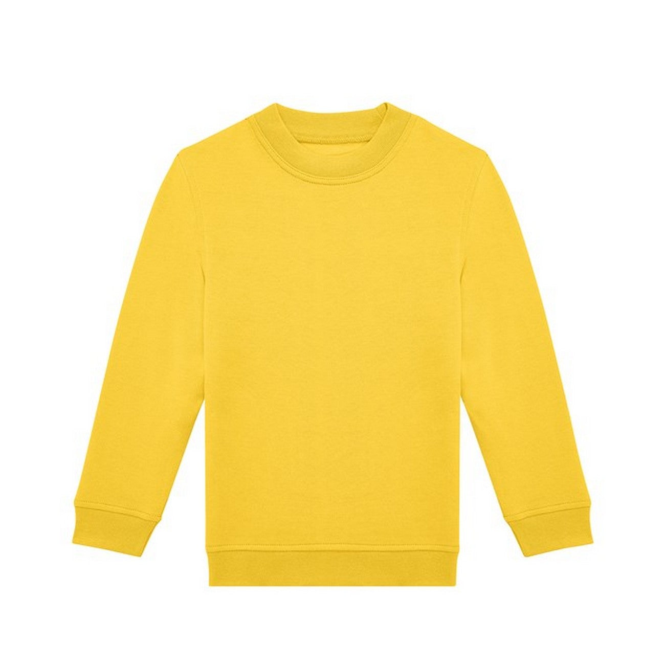 Pop Yellow - Front - B&C Childrens-Kids ID.332 Crew Neck Sweatshirt