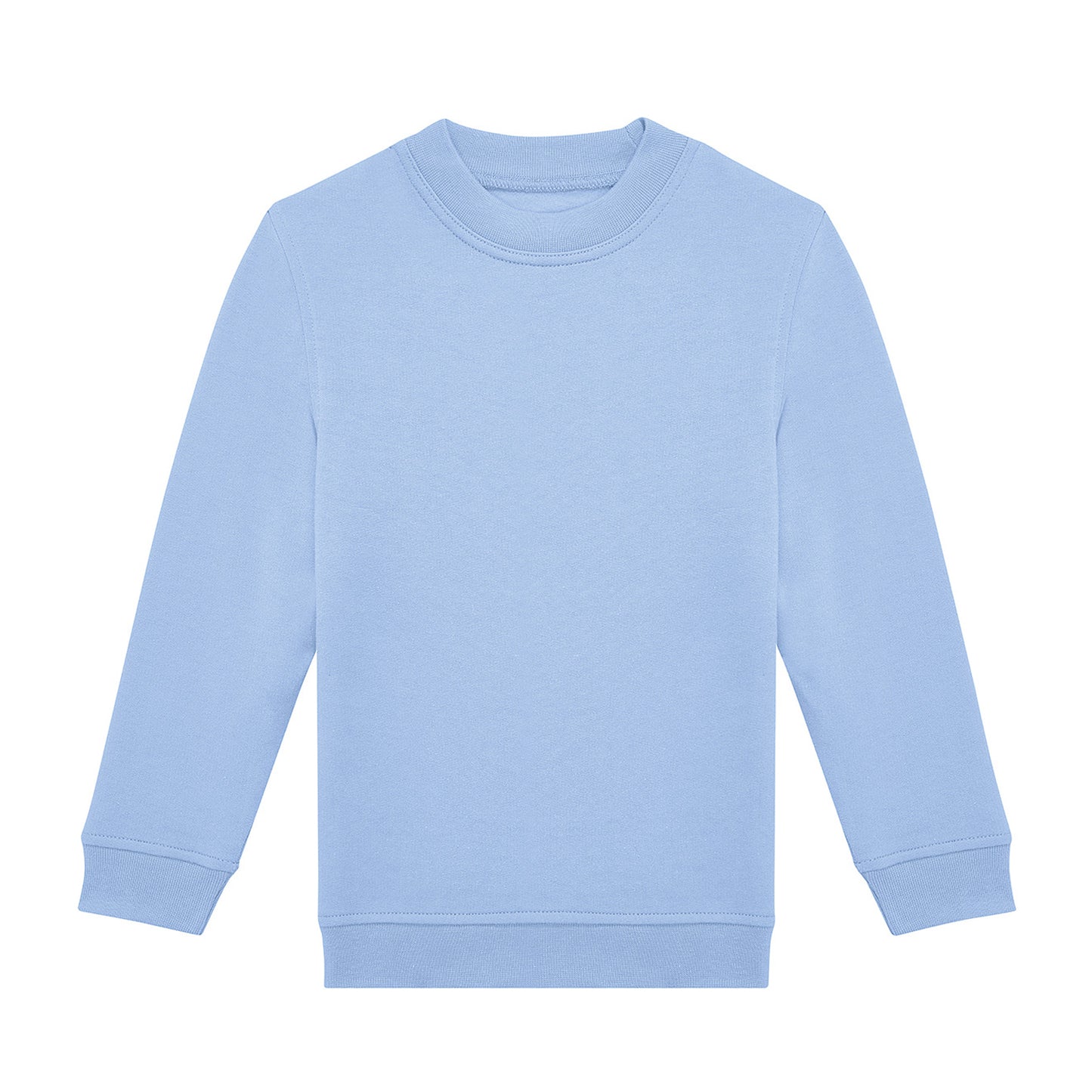 Lotus Blue - Front - B&C Childrens-Kids ID.332 Crew Neck Sweatshirt