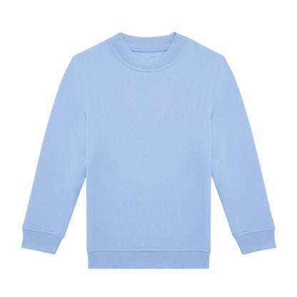 Lotus Blue - Front - B&C Childrens-Kids ID.332 Crew Neck Sweatshirt