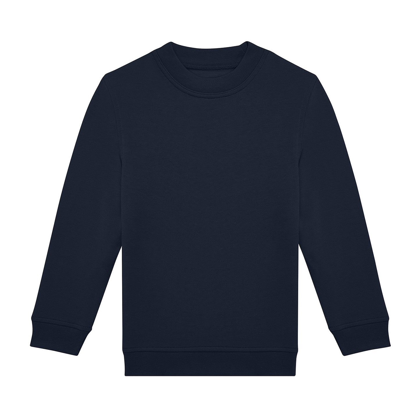 Navy - Front - B&C Childrens-Kids ID.332 Crew Neck Sweatshirt