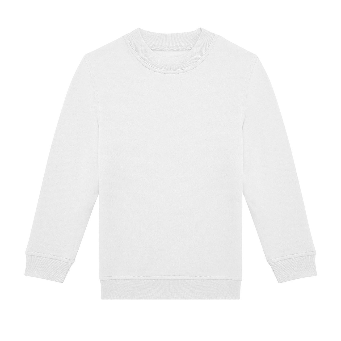 White - Front - B&C Childrens-Kids ID.332 Crew Neck Sweatshirt