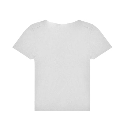 White - Back - B&C Womens-Ladies #E150 V Neck T-Shirt