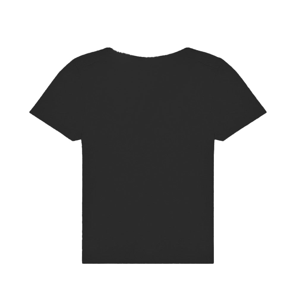 Black - Back - B&C Womens-Ladies #E150 V Neck T-Shirt