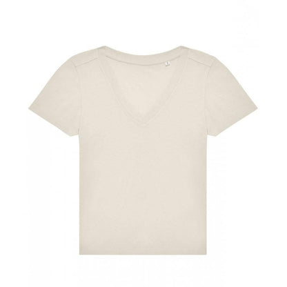Off White - Front - B&C Womens-Ladies #E150 V Neck T-Shirt