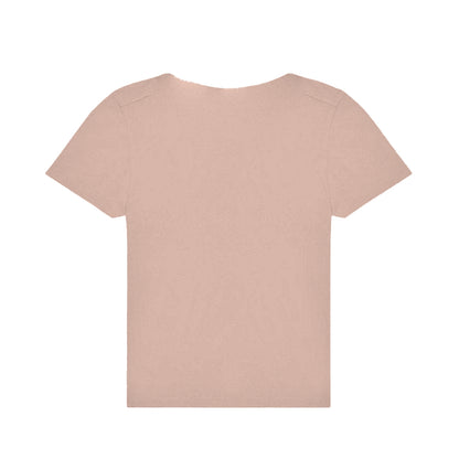 Soft Rose - Back - B&C Womens-Ladies #E150 V Neck T-Shirt