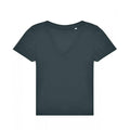 Amalfi Teal - Front - B&C Womens-Ladies #E150 V Neck T-Shirt