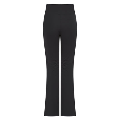 Black - Back - SF Womens-Ladies Flared Leggings