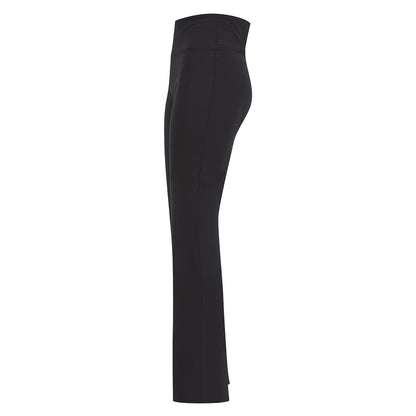 Black - Side - SF Womens-Ladies Flared Leggings