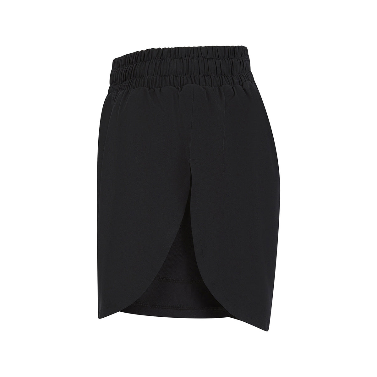 Black - Side - Tombo Womens-Ladies Double Layered Sports Shorts