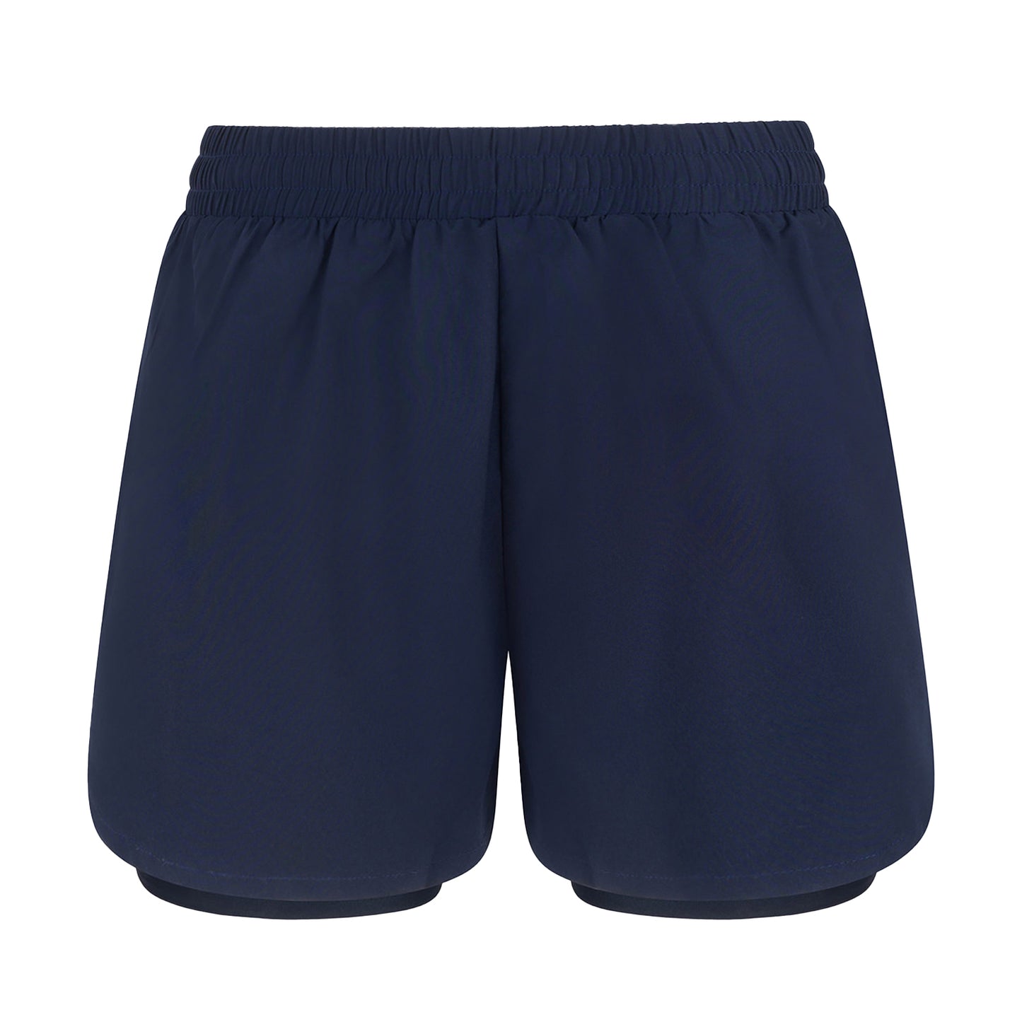 Navy - Front - Tombo Womens-Ladies Double Layered Sports Shorts