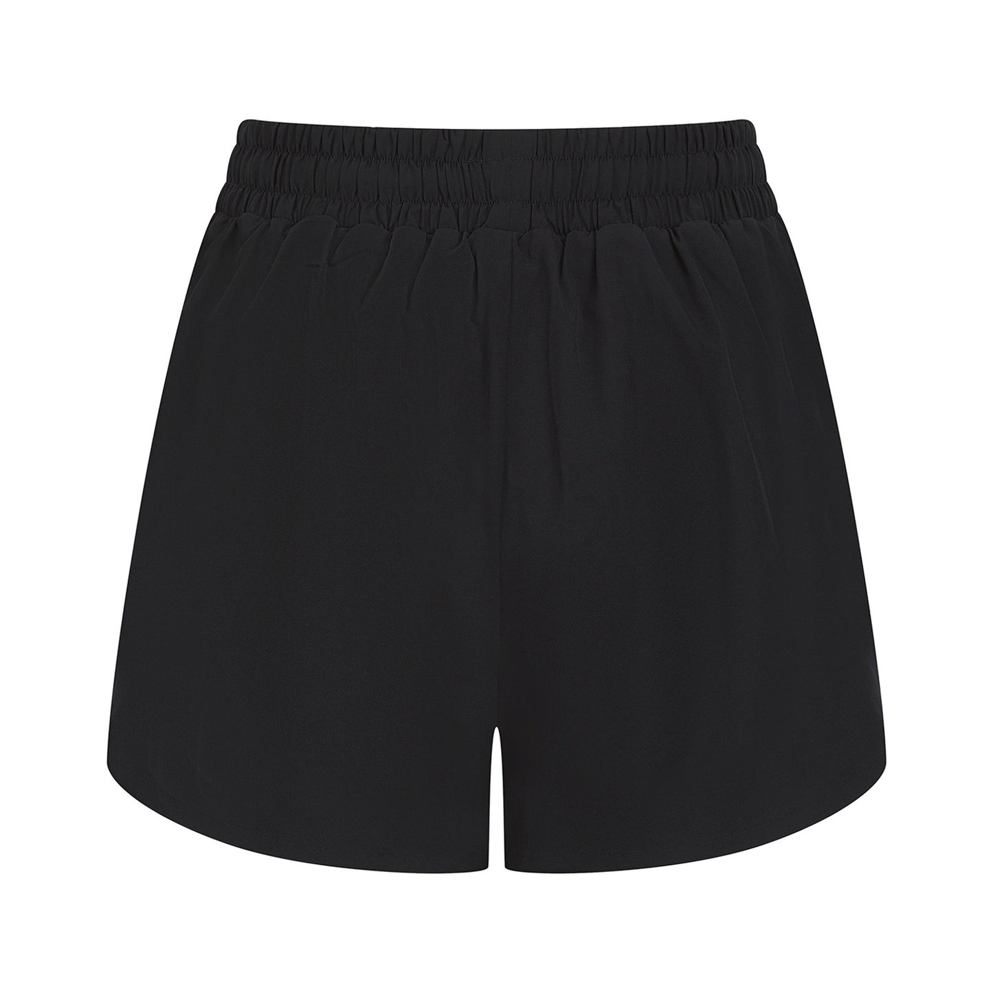 Black - Front - Tombo Womens-Ladies Double Layered Sports Shorts
