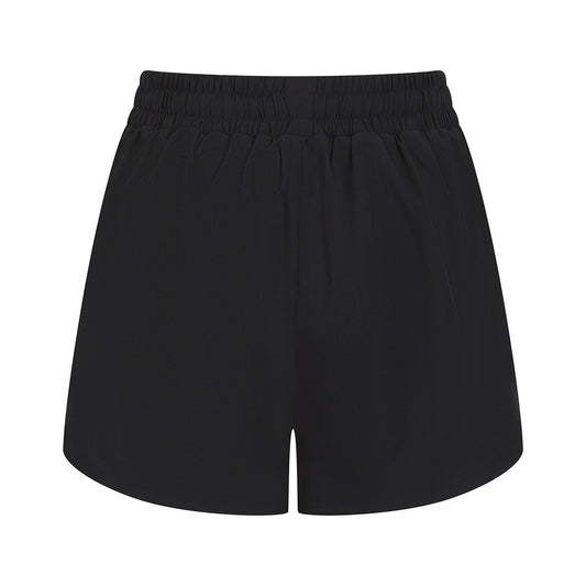 Black - Front - Tombo Womens-Ladies Double Layered Sports Shorts
