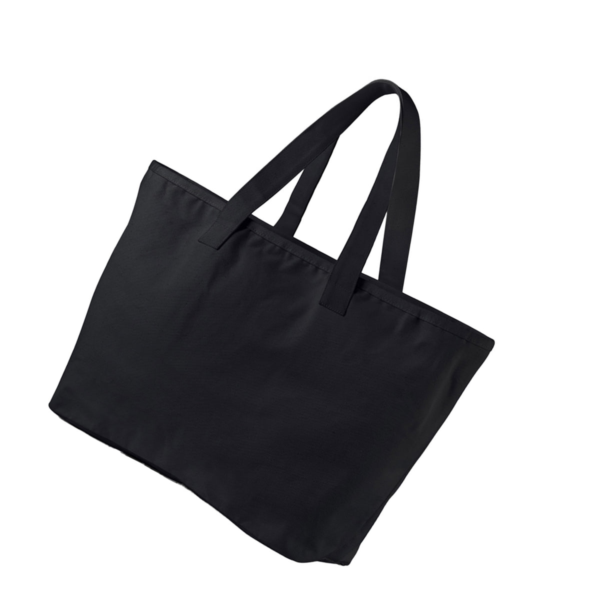 Black - Back - Westford Mill Canvas Heavy Duty Tote Bag