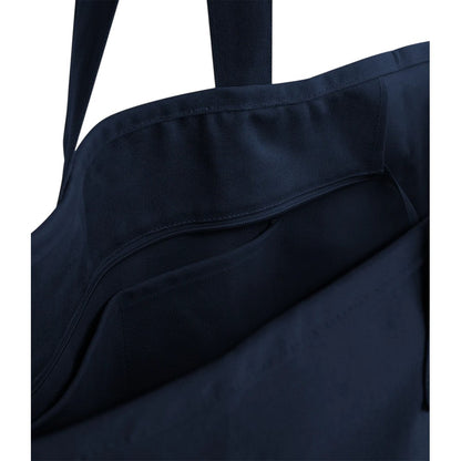 Navy - Side - Westford Mill Canvas Heavy Duty Tote Bag