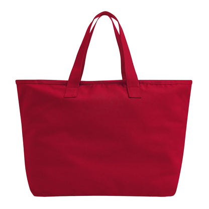 Scarlet Red - Front - Westford Mill Canvas Heavy Duty Tote Bag