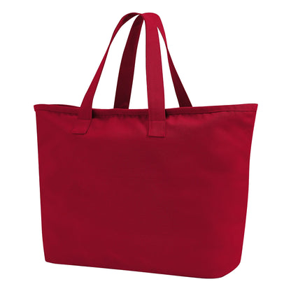 Scarlet Red - Back - Westford Mill Canvas Heavy Duty Tote Bag