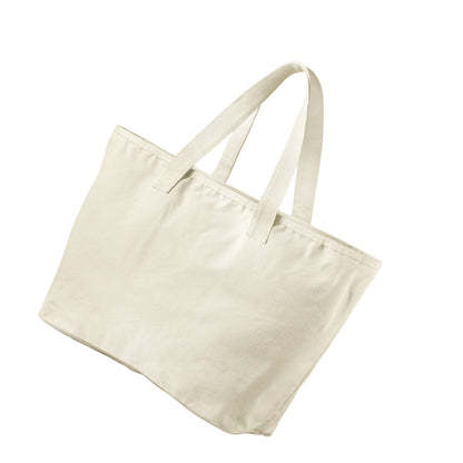 Natural - Back - Westford Mill Canvas Heavy Duty Tote Bag