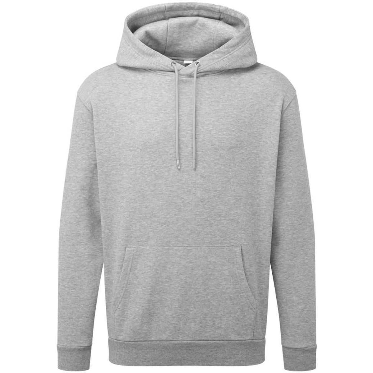 Grey Marl - Front - Anthem Unisex Adult Studio Plain Marl Hoodie