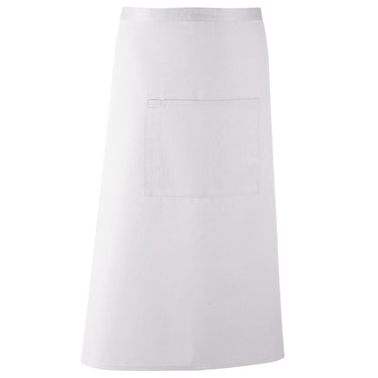 White - Front - Premier Ladies-Womens Bar Apron - Workwear