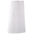 White - Front - Premier Ladies-Womens Bar Apron - Workwear