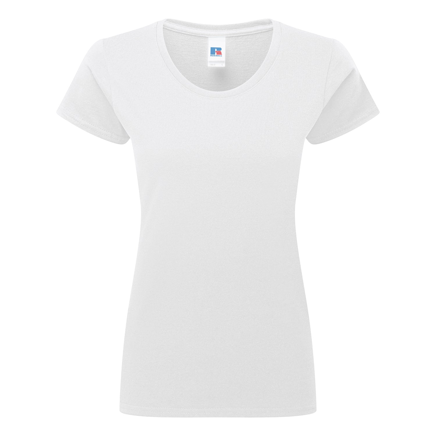 White - Front - Russell Womens-Ladies Round Neck T-Shirt