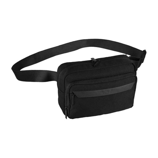 Black - Front - Quadra Recycled Polyester Crossbody Bag