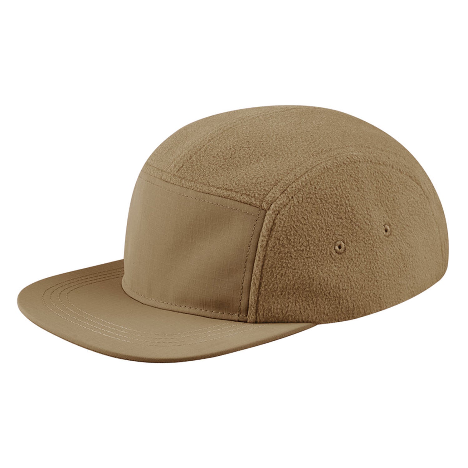 Biscuit - Back - Beechfield Unisex Adult Recycled Fleece Camper Cap