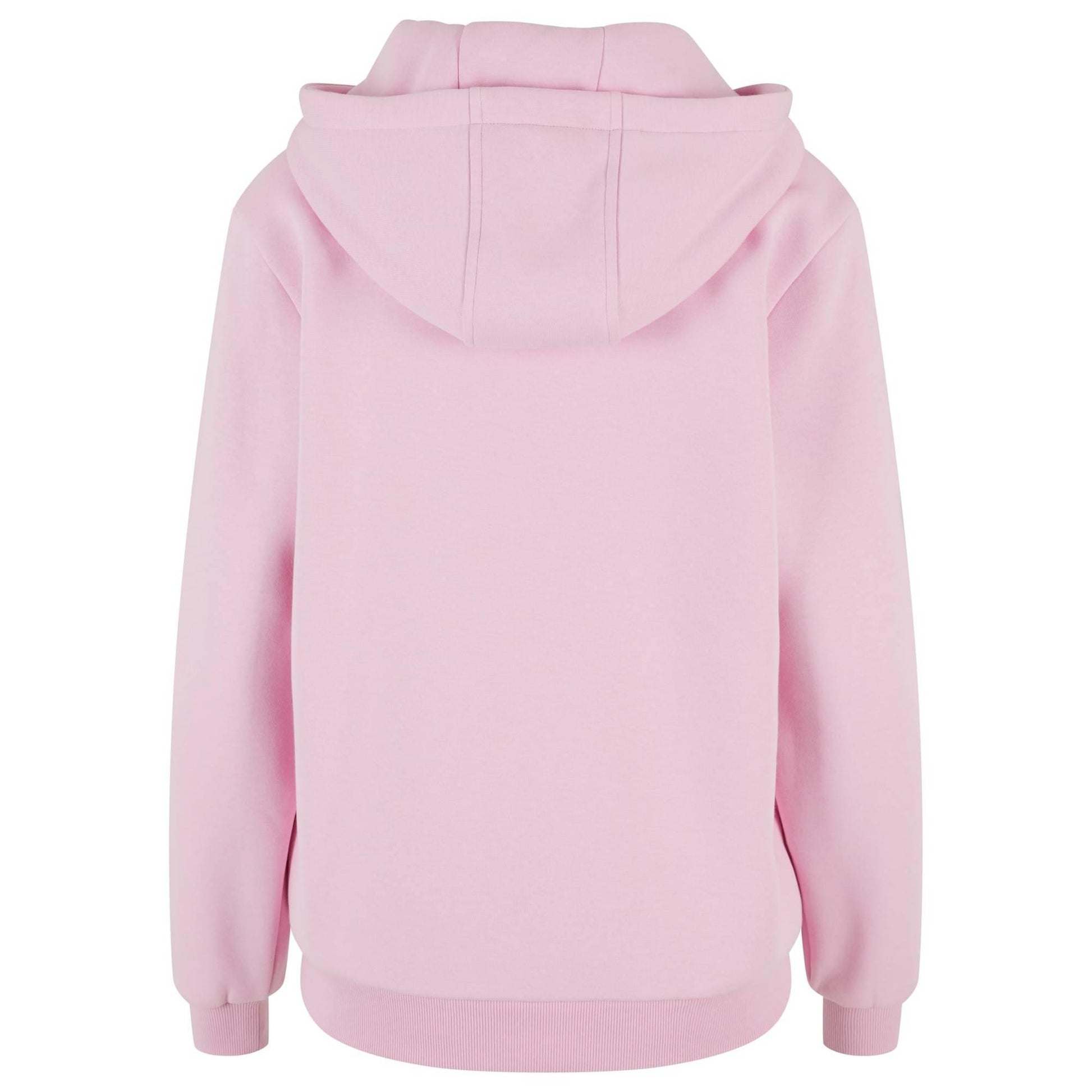 Soft Pink - Back - Build Your Brand Womens-Ladies Fluffy Hoodie