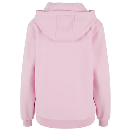 Soft Pink - Back - Build Your Brand Womens-Ladies Fluffy Hoodie