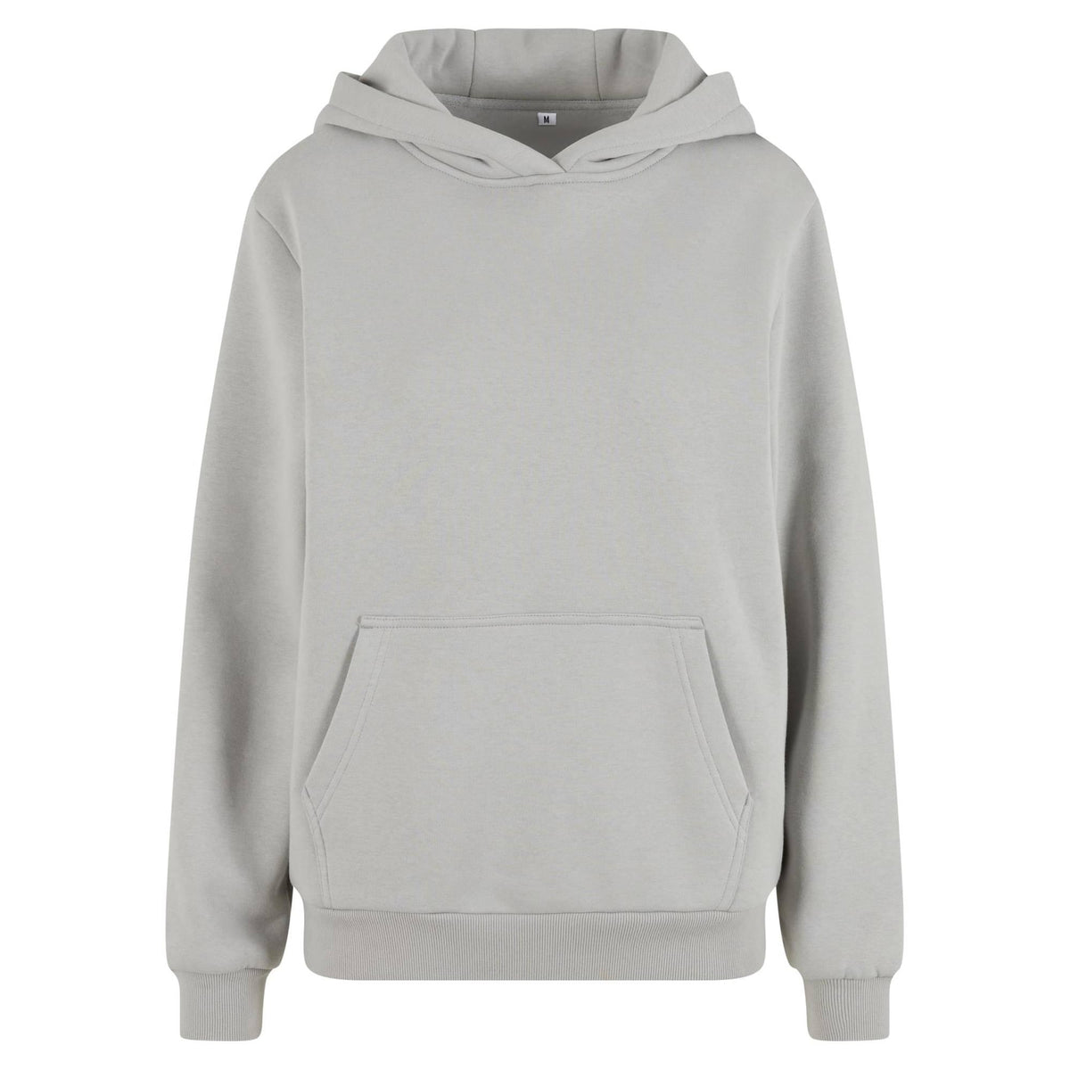Light Asphalt - Front - Build Your Brand Womens-Ladies Fluffy Hoodie