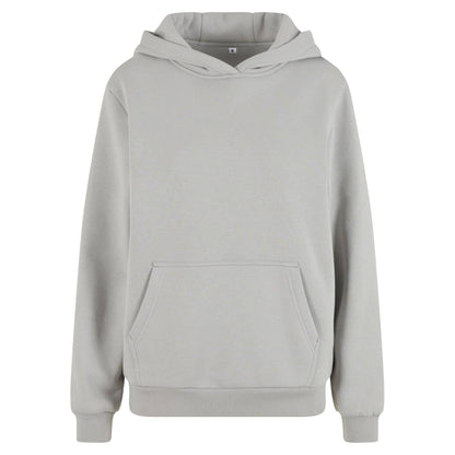 Light Asphalt - Front - Build Your Brand Womens-Ladies Fluffy Hoodie