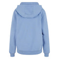 Powder Blue - Back - Build Your Brand Womens-Ladies Fluffy Hoodie