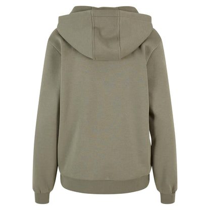 Pale Olive - Back - Build Your Brand Womens-Ladies Fluffy Hoodie