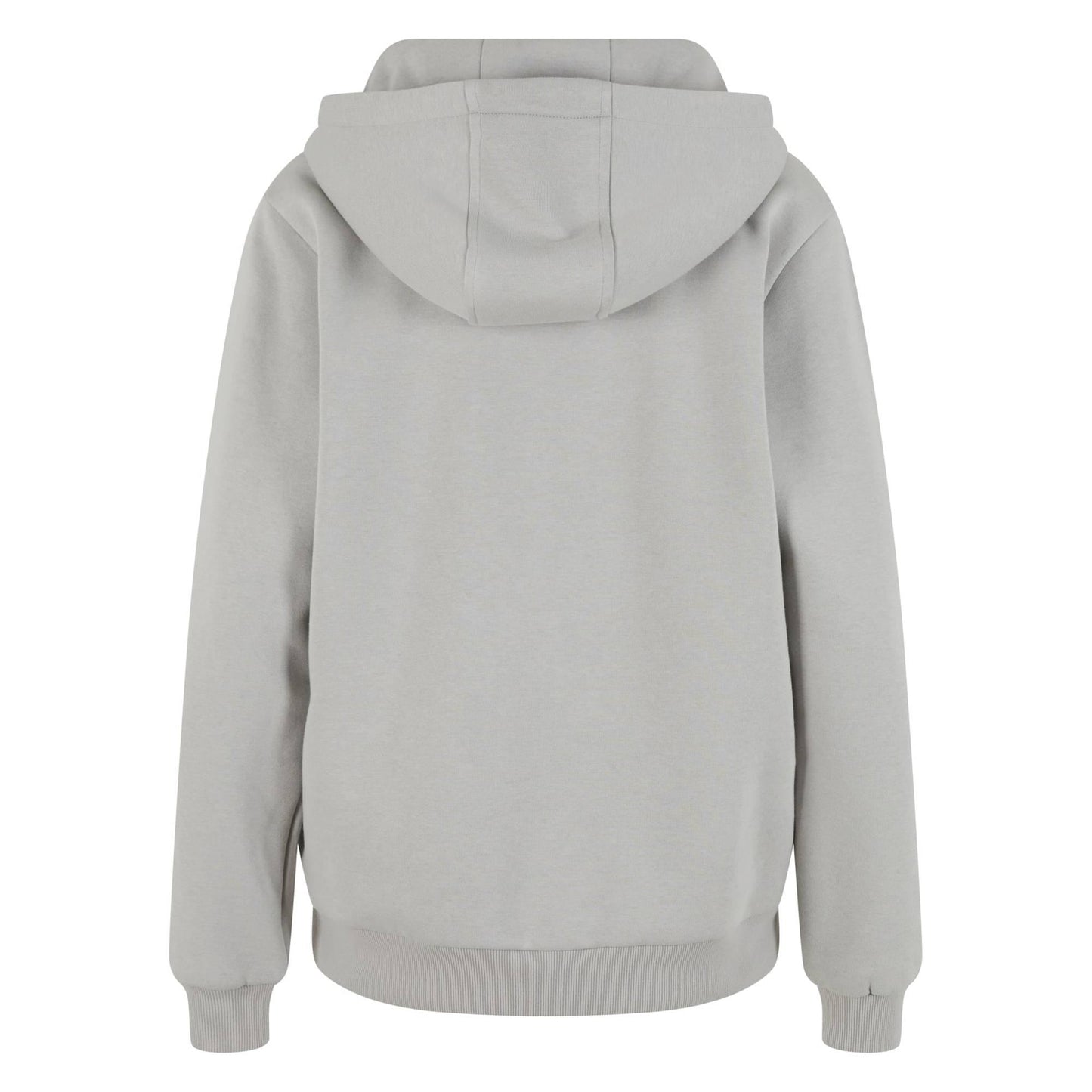 Light Asphalt - Back - Build Your Brand Womens-Ladies Fluffy Hoodie