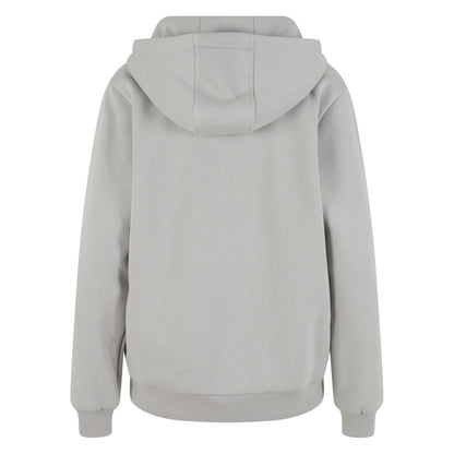 Light Asphalt - Back - Build Your Brand Womens-Ladies Fluffy Hoodie