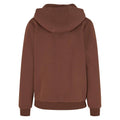 Chocolate Brown - Back - Build Your Brand Womens-Ladies Fluffy Hoodie