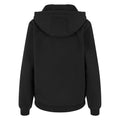 Black - Back - Build Your Brand Womens-Ladies Fluffy Hoodie