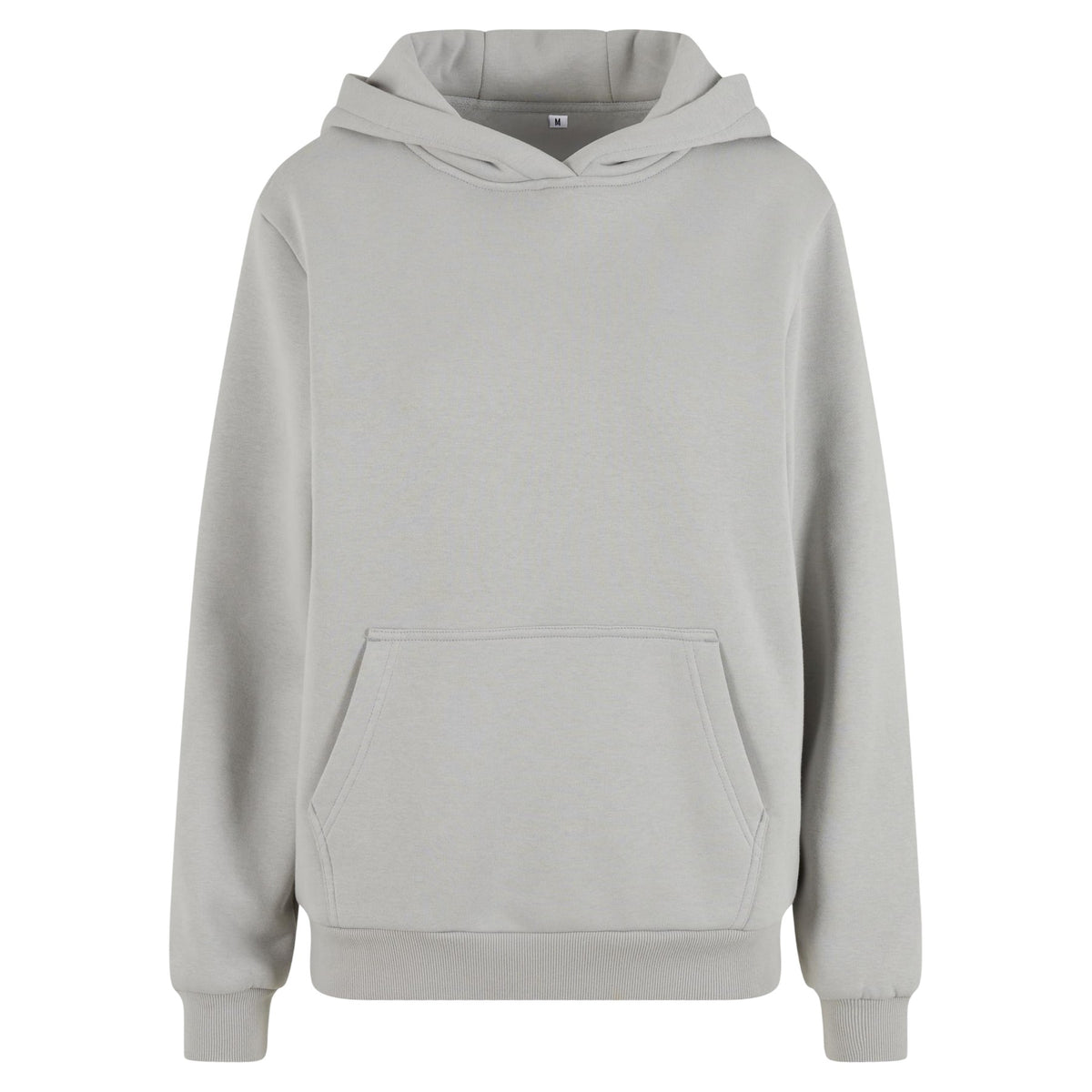 Heather Grey - Front - Build Your Brand Womens-Ladies Fluffy Hoodie