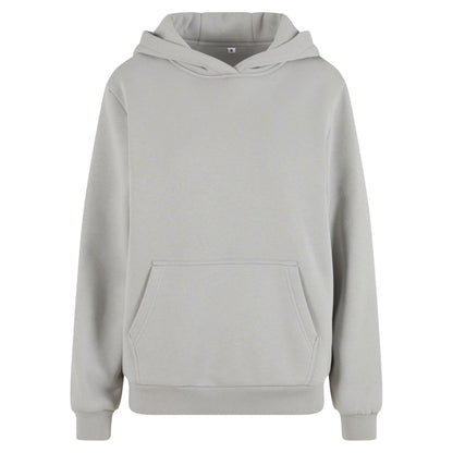 Heather Grey - Front - Build Your Brand Womens-Ladies Fluffy Hoodie