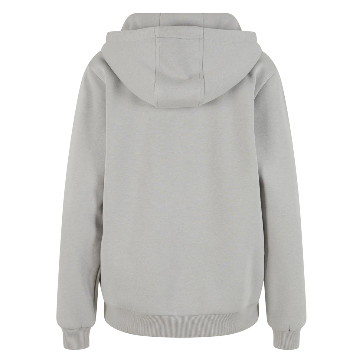 Heather Grey - Back - Build Your Brand Womens-Ladies Fluffy Hoodie