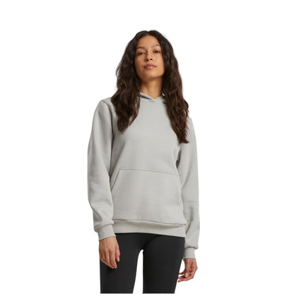 Heather Grey - Side - Build Your Brand Womens-Ladies Fluffy Hoodie