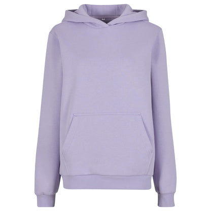 Lilac - Front - Build Your Brand Womens-Ladies Fluffy Hoodie