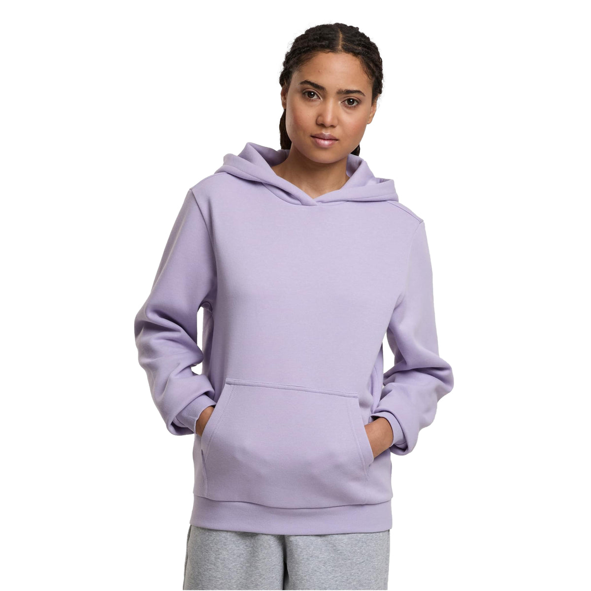 Lilac - Lifestyle - Build Your Brand Womens-Ladies Fluffy Hoodie