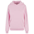 Soft Pink - Front - Build Your Brand Womens-Ladies Fluffy Hoodie