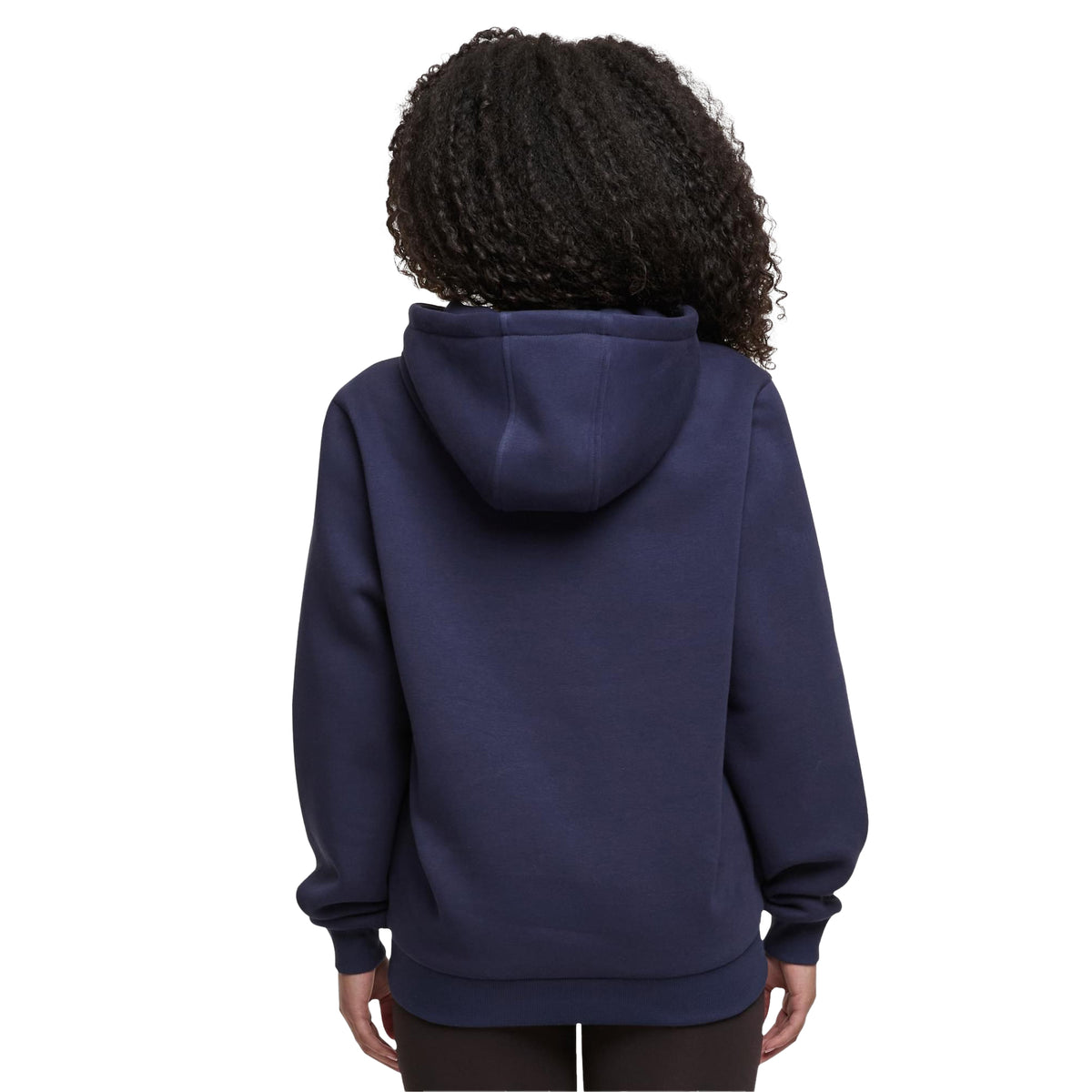Navy - Pack Shot - Build Your Brand Womens-Ladies Fluffy Hoodie