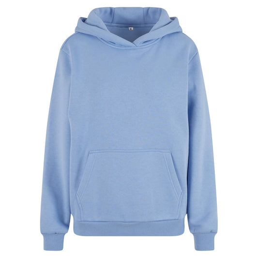 Powder Blue - Front - Build Your Brand Womens-Ladies Fluffy Hoodie