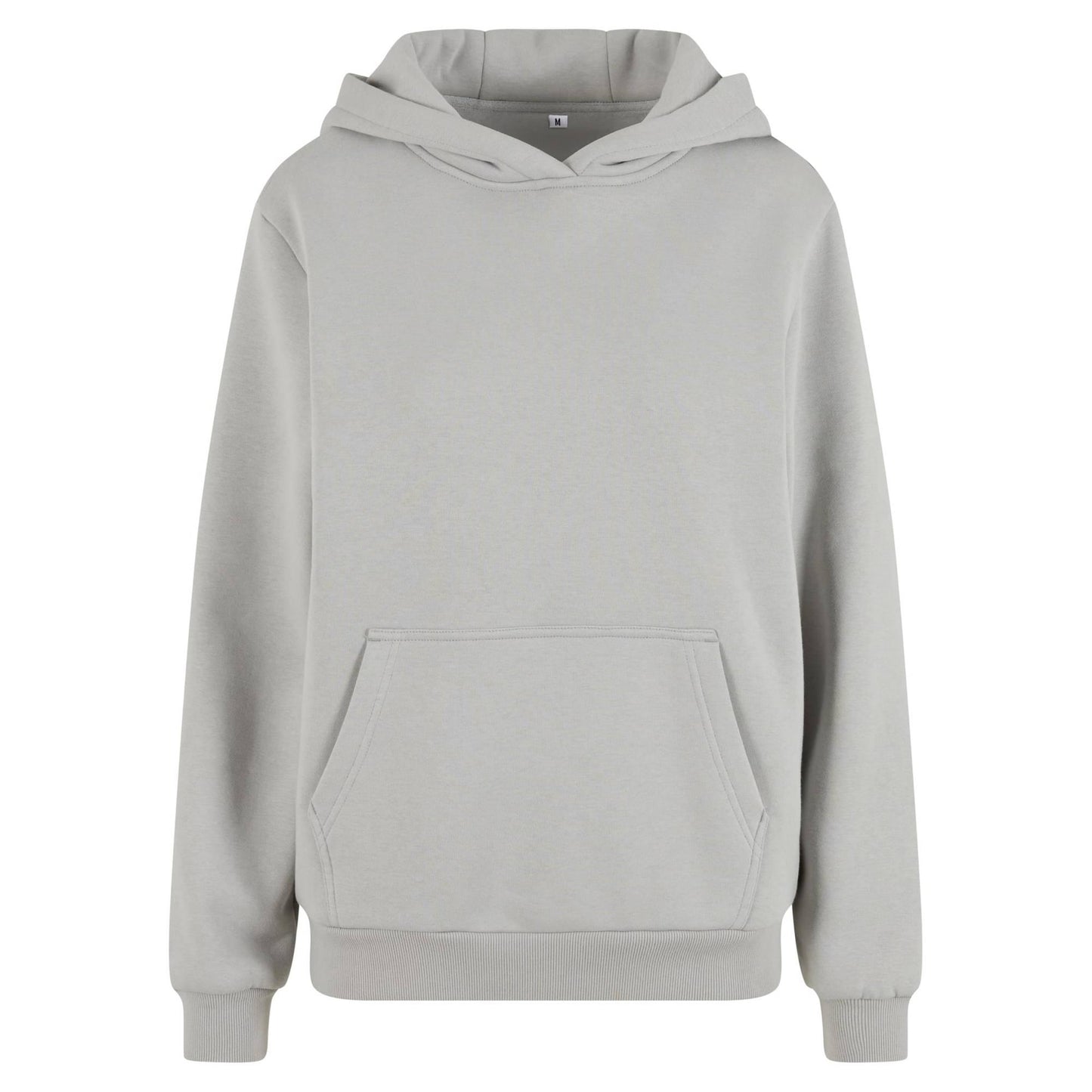 Light Asphalt - Front - Build Your Brand Womens-Ladies Fluffy Hoodie